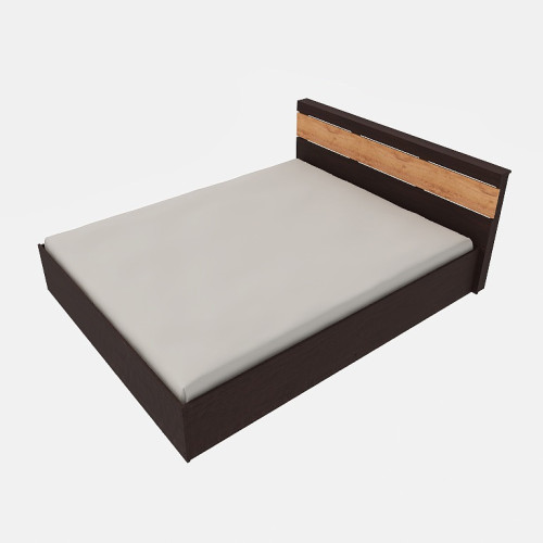 Pat Sonata 1400 fara lamele 140x200 cm, Stejar Kraft Alb