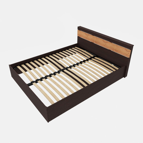 Pat Sonata 1400 cu lamele, fara mecanism de ridicare 140x200 cm, Stejar Kraft Alb Pat Sonata 1400 cu lamele, fara mecanism de ridicare 140x200 cm, Stejar Kraft Alb