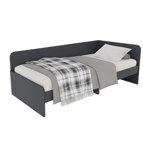 Pat 800 cu cadru de saltea din PAL 80x190 cm, Grafit