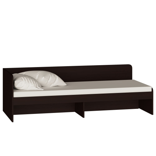 Pat Sonata 800 cu cadru de saltea din PAL 82x190 cm, Wenge inchis