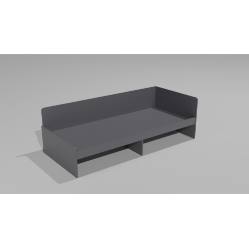 Pat 800 cu cadru de saltea din PAL 80x190 cm, Grafit