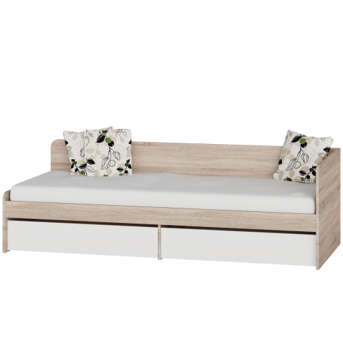 Set dormitor pentru copii Sonata 3, Wenge inchis, Alb