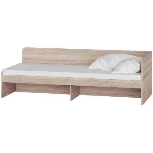 Pat Sonata 800 cu cadru de saltea din PAL 82x190 cm, Stejar Sonoma