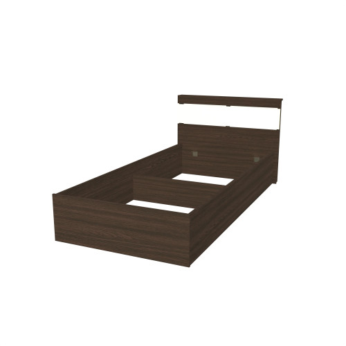 Pat Sonata 900 fara lamele 90/200 cm, Wenge inchis, Stejar kraft gold