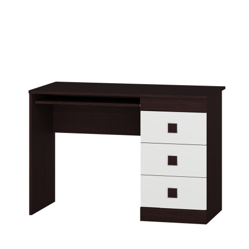 Set dormitor pentru copii Sonata 4, Wenge inchis, Alb
