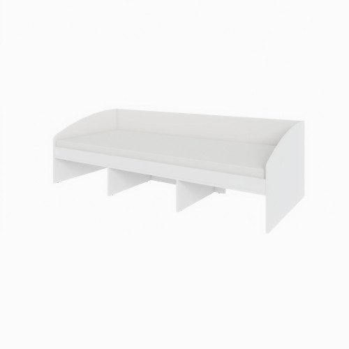 Pat Comfort-3 cu baza de saltea din PAL 80x190 cm, Nymphaea Alba, Alb