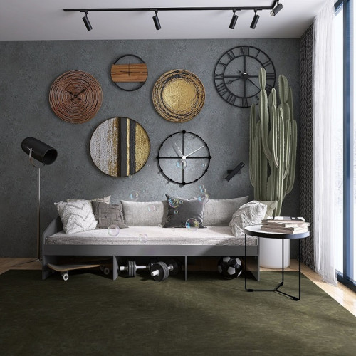 Pat Comfort-3 cu baza de saltea din PAL 80x190 cm, Grafit