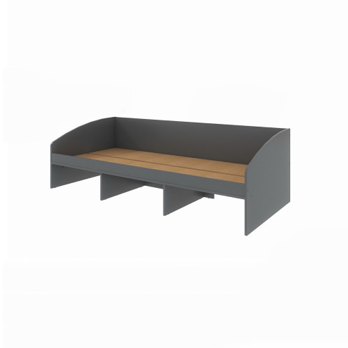 Pat Comfort-3 cu baza de saltea din PAL 80x190 cm, Grafit