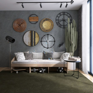 Pat Comfort-3 cu baza de saltea din PAL 80x190 cm, Stejar Sonoma