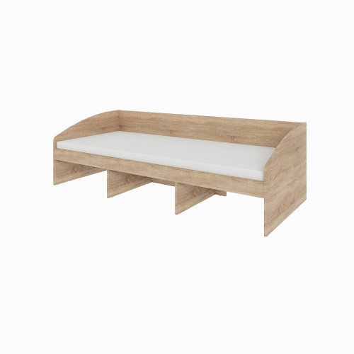 Pat Comfort-3 cu baza de saltea din PAL 80x190 cm, Stejar Sonoma