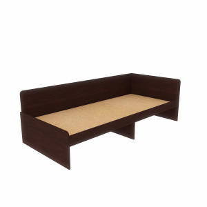 Pat 800 cu cadru de saltea din PAL 80x190 cm, Wenge inchis