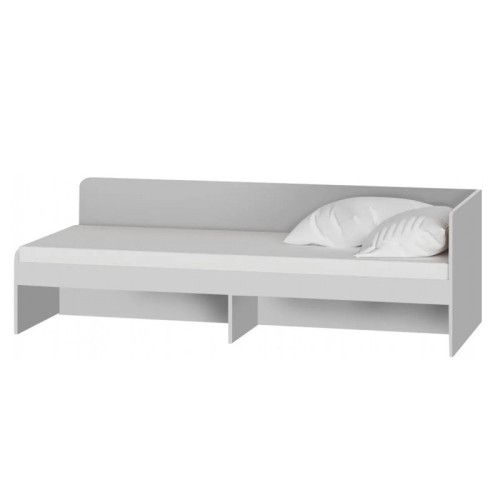 Pat 800 cu cadru de saltea din PAL 80x190 cm, Nymphea Alba, Alb