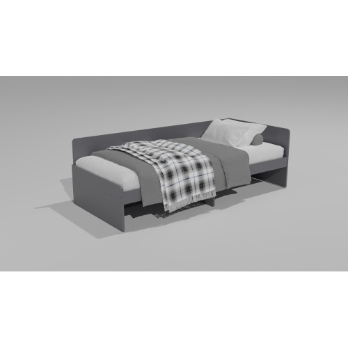 Pat 800 cu cadru de saltea din PAL 80x190 cm, Grafit