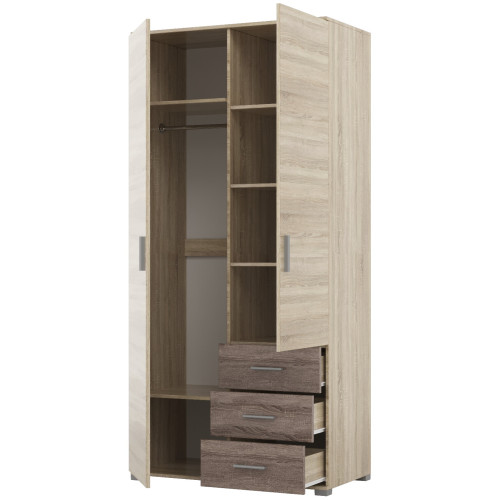 Set dormitor pentru copii Breeze 9, Wenge inchis, Stejar de lapte Set dormitor pentru copii Breeze 9, Wenge inchis, Stejar de lapte