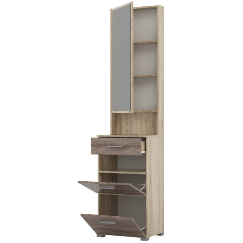 Dulap pentru pantofi Breeze TO-4, Stejar Sonoma, Trufe Dulap pentru pantofi Breeze TO-4, Stejar Sonoma, Trufe