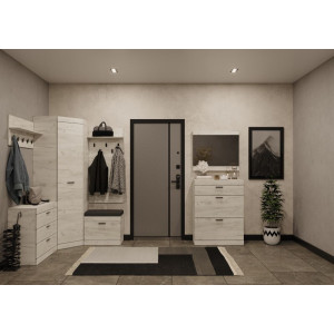 Set pentru holul de intrare Sonata 8, Stejar Kraft Alb
