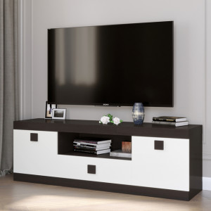 Dulap TV 1500 Sonata, Wenge inchis, Alb
