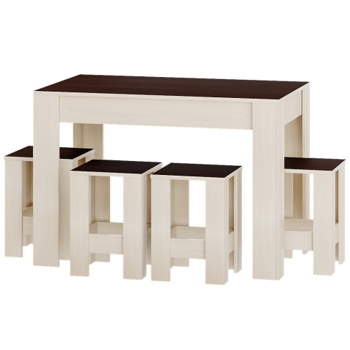 Set masă de sufragerie STO-1 + 4 scaune, Stejar Sonoma Set masă de sufragerie STO-1 + 4 scaune, Stejar Sonoma