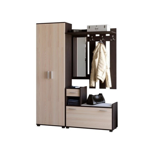 Hol de intrare Tandem-L cu dulap cu balamale ShP 1, Stejar Sonoma, Trufe